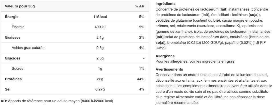 Whey concentrée - My Whey + Peptides - Chocolat Noisette 2/2