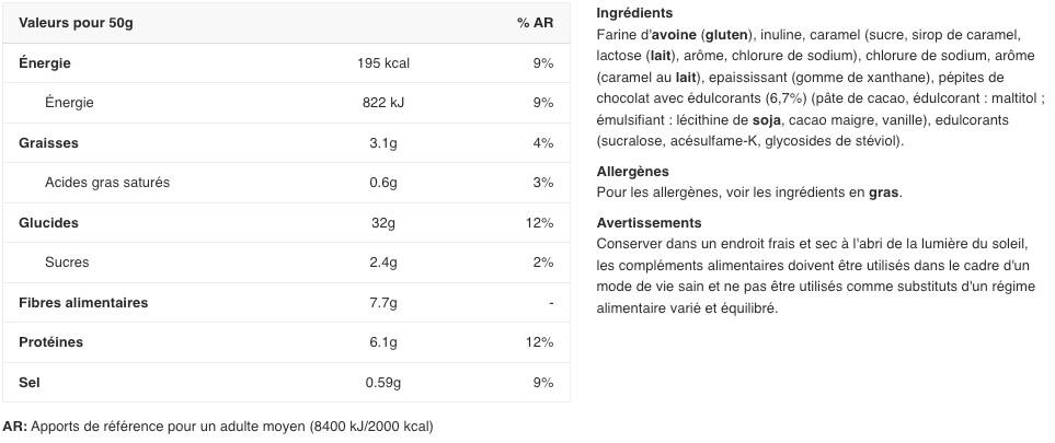 Farine d'avoine - My Instant Oats - Caramel 1500g 2/2