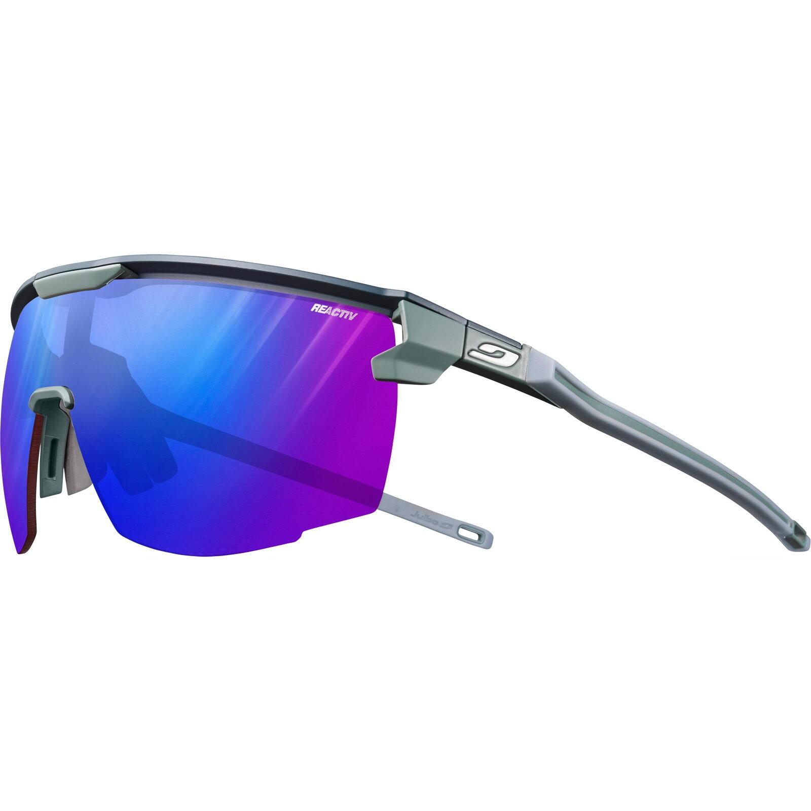JULBO Fahrradbrille Ultimate Reactiv 1-3 High Contrast blau-grün