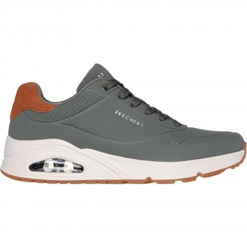 Chaussures Lifestyle Skechers Uno Suited On Air Olive Homme 7/7