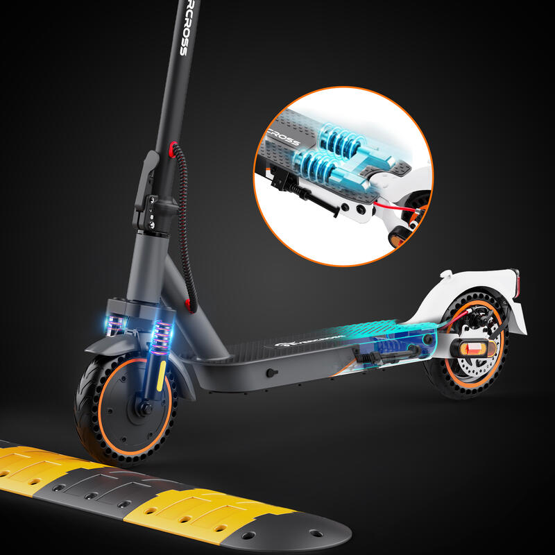 Trottinette Électrique Pliable Adulte-EVERCROSS EV85F(ABE)-Gris Orange