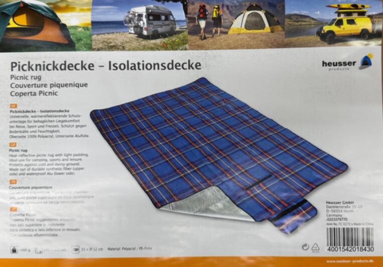 Picknickdecke mit Isolation 190 cm x 135 cm 5/5