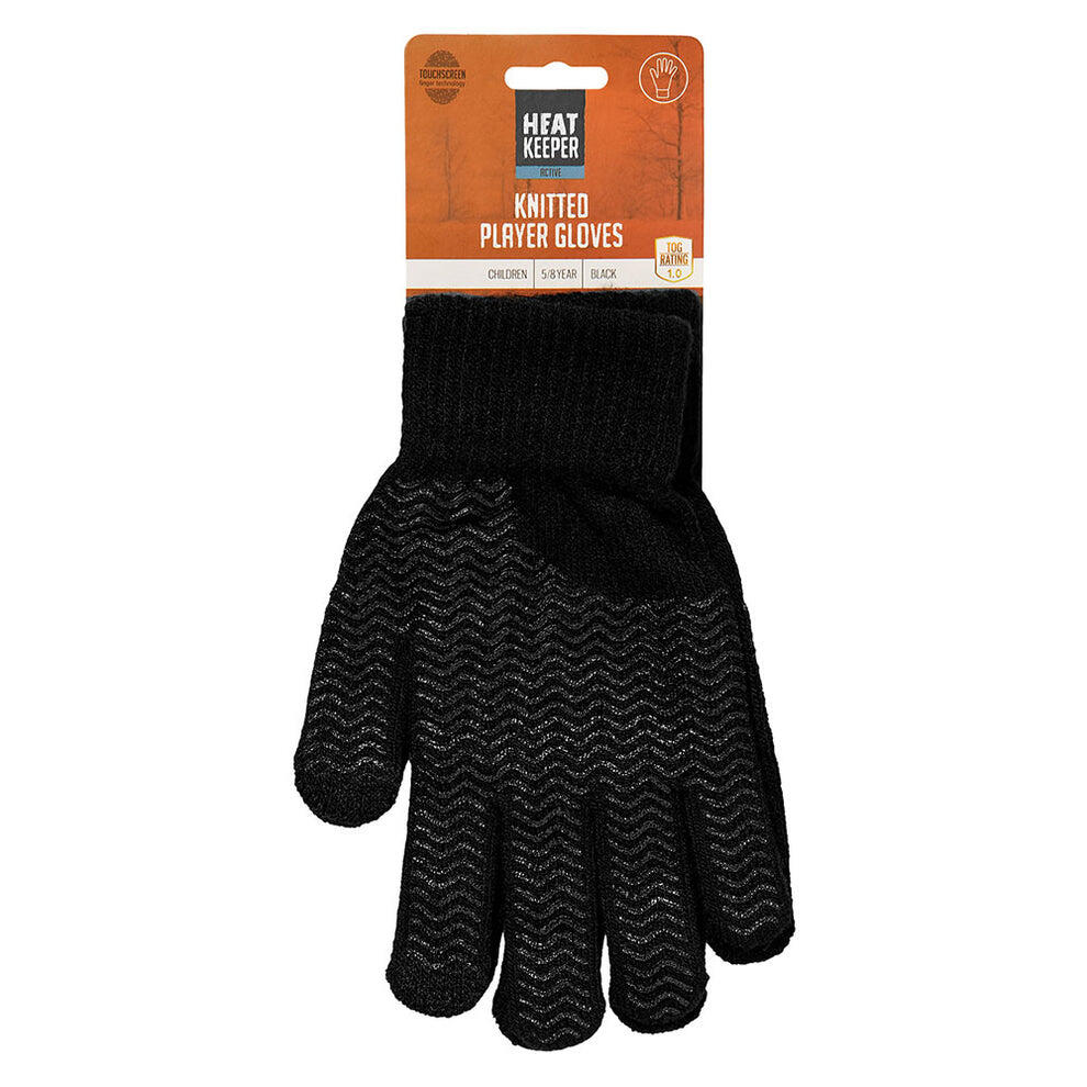Heatkeeper - Gants de sport thermiques tricotés pour enfants - Noir - 1 paire 4/5