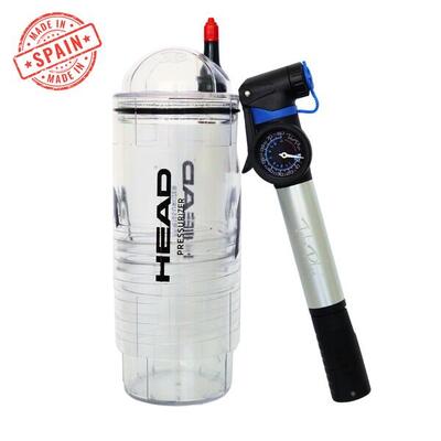 Tennis en padel bal drukregelaar | head x3 pump + luchtpomp 22cm