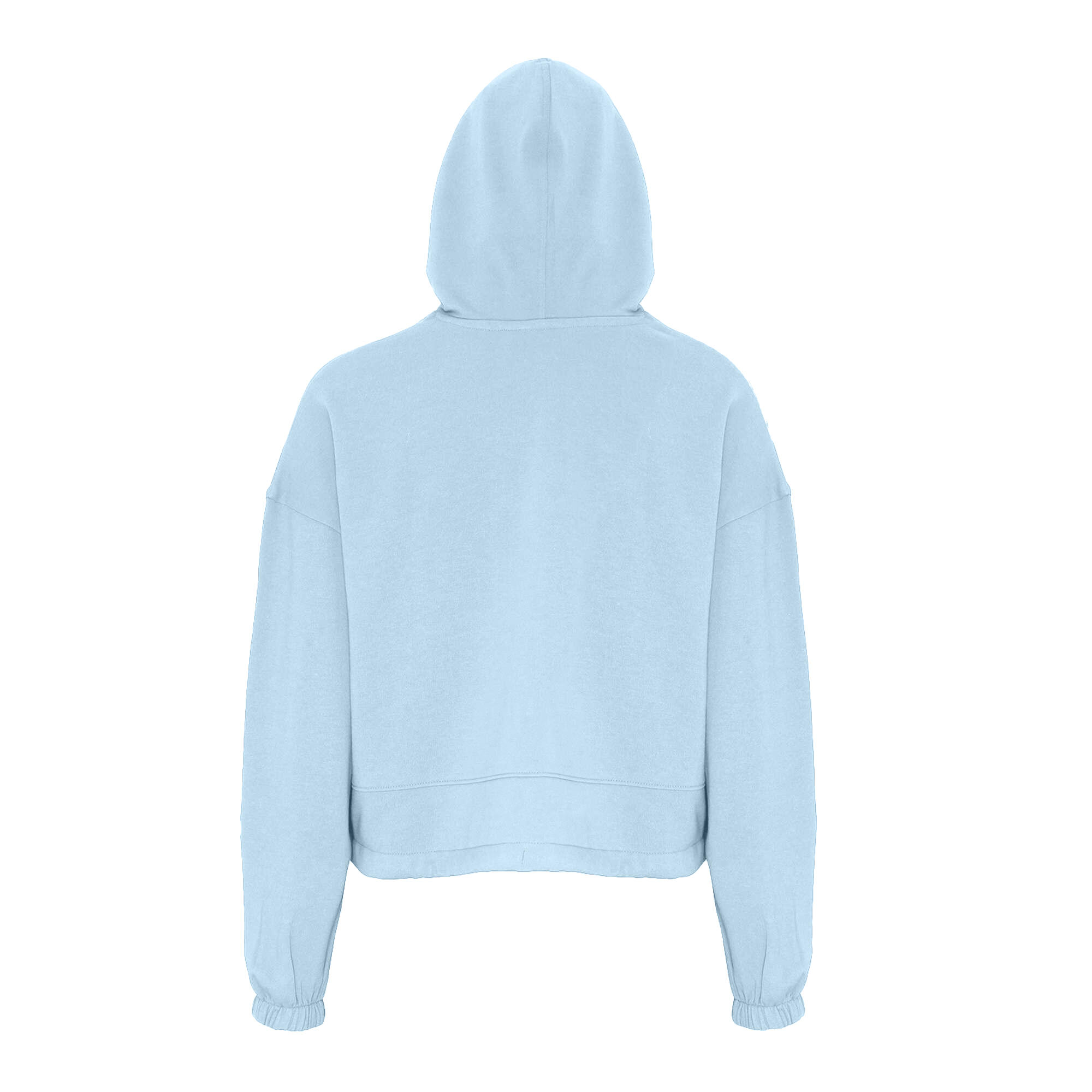 Felpa Corta In Vita Oversize Con Cappuccio Donna TriDri Azzurro 2/3
