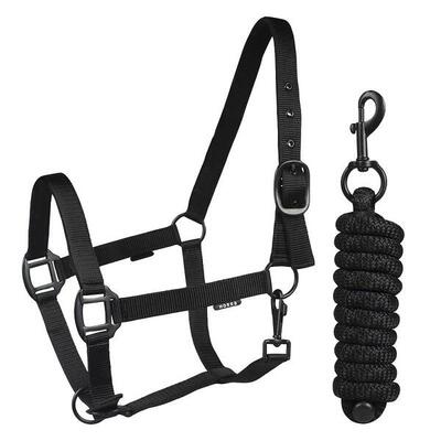 Horka halsterset - zwart (pony)