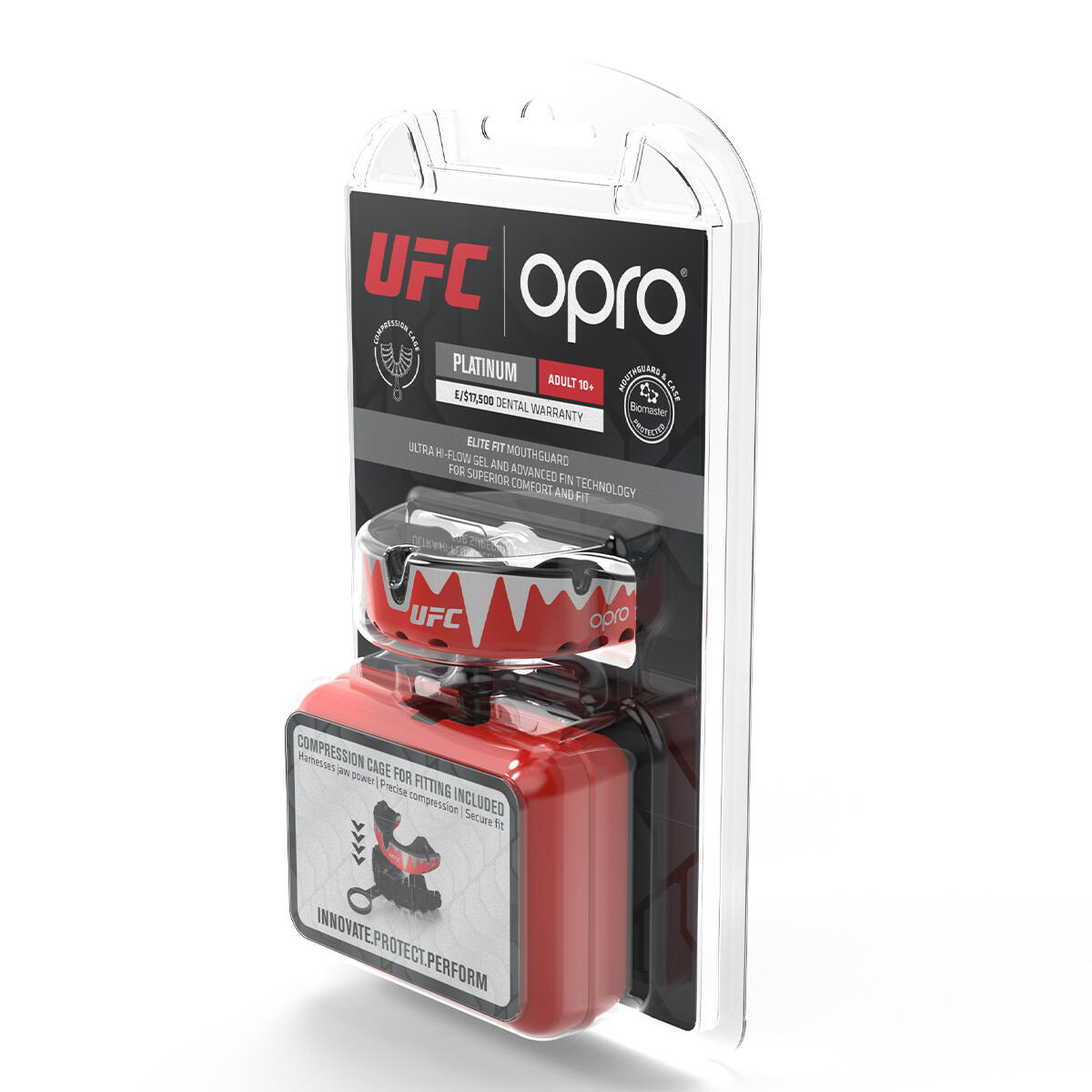 Paradenti OPRO UFC Gold – Rosso/Argento 3/7