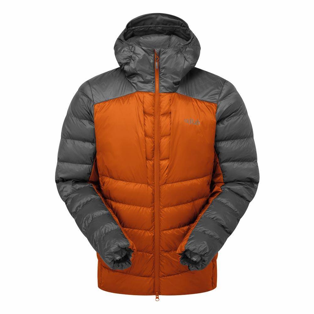 Rab Cirrus Ultra Hoody Graphene/Marmalade Large