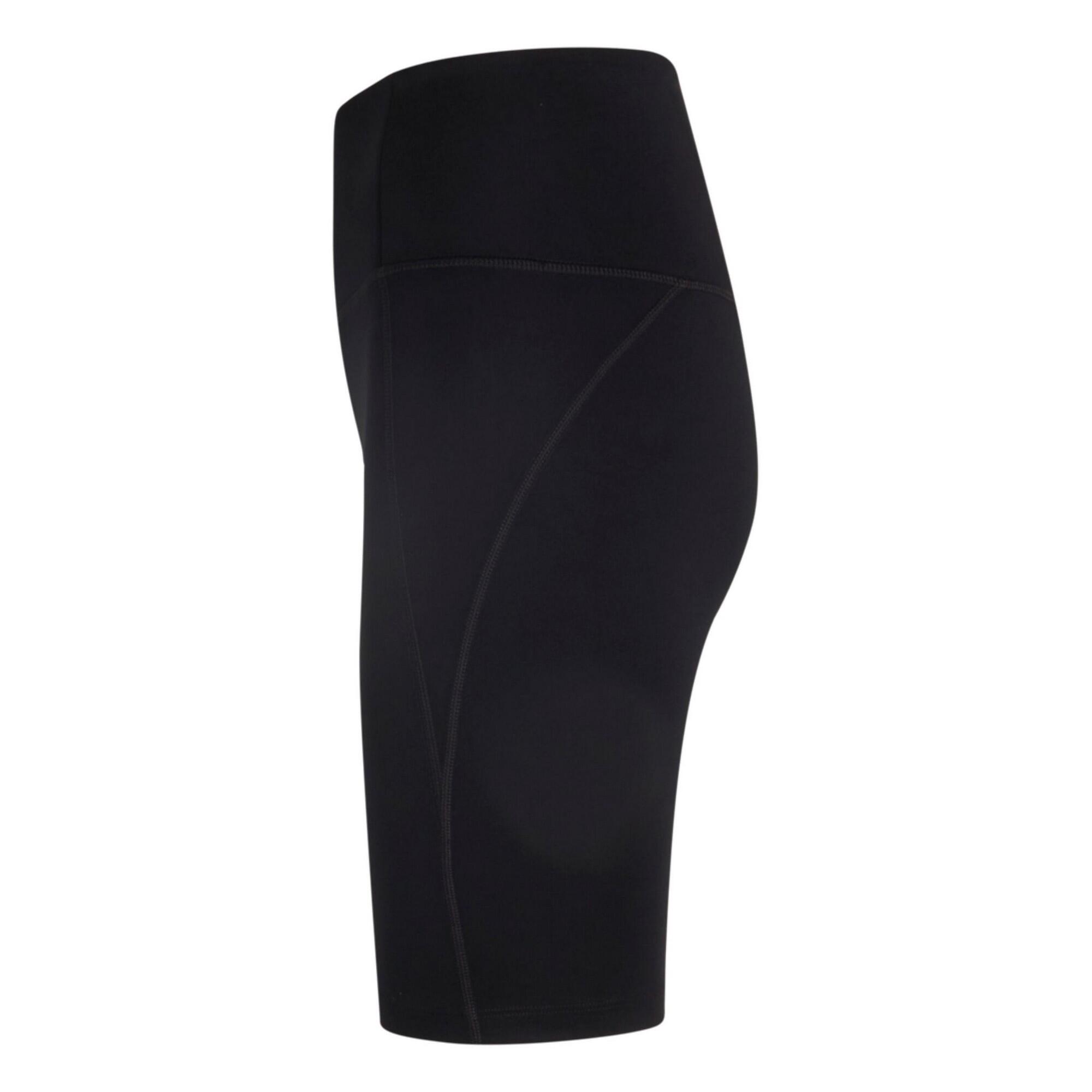 Womens/Ladies Compressive High Rise Cycling Shorts (Black) 3/3