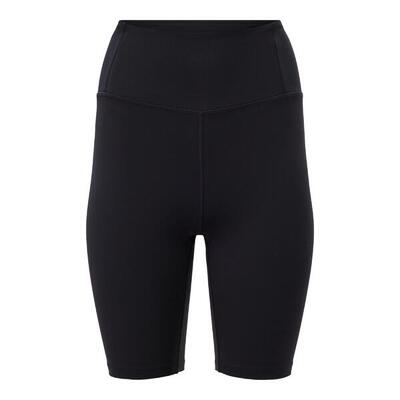 Dames compressief fietsshort met hoge taille (pruim)