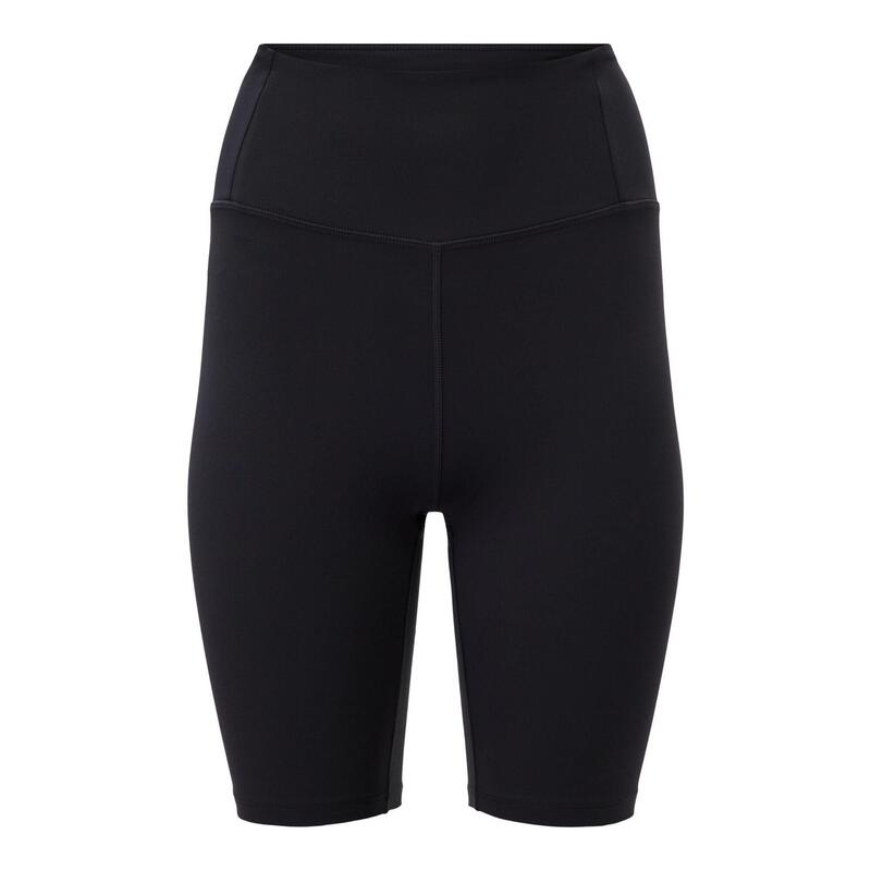 Dames Compressief Fietsshort met hoge taille (Zwart)