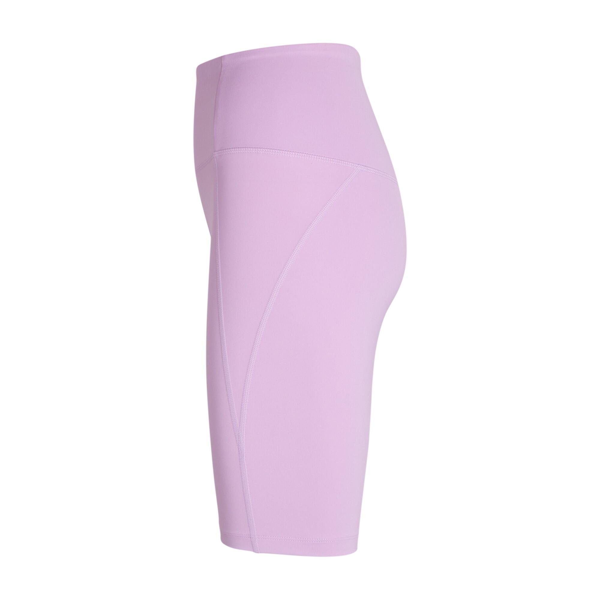 Womens/Ladies Compressive High Rise Cycling Shorts (Lilac) 3/3