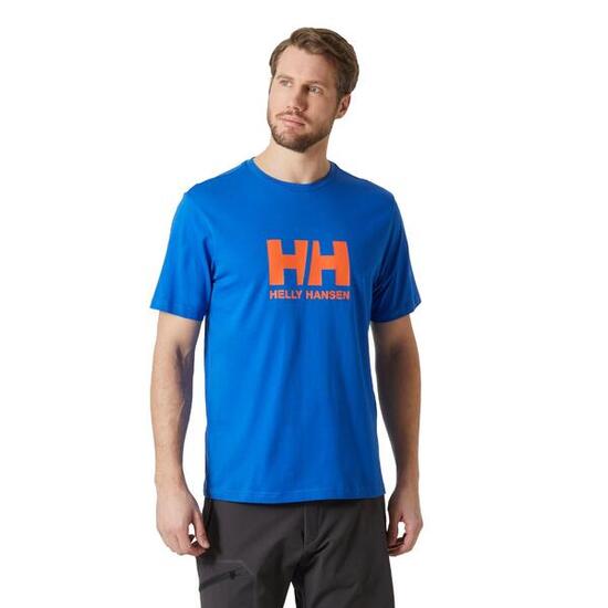 Camiseta Azul Helly Hansen HH Logo 2.0 Cobalt Naranja