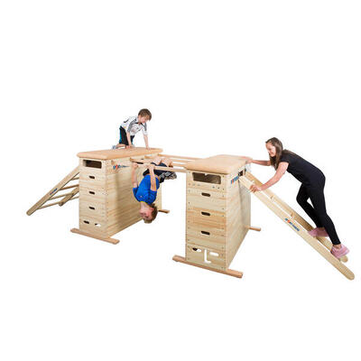 Sprungkasten-Set Vario Mit Schwenkrolleneinrichtung Turnen