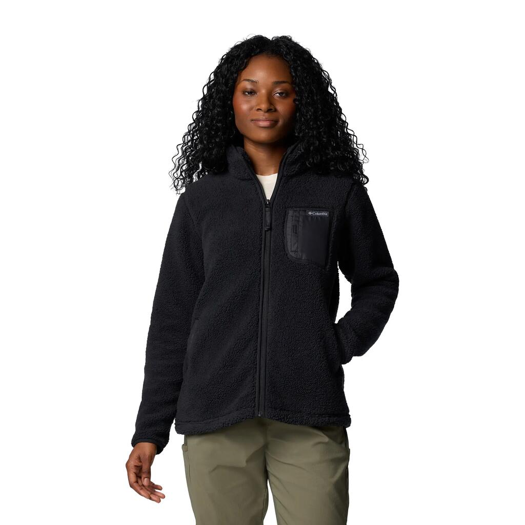 Womens/Ladies Full Zip Fleece Jacket (Black)