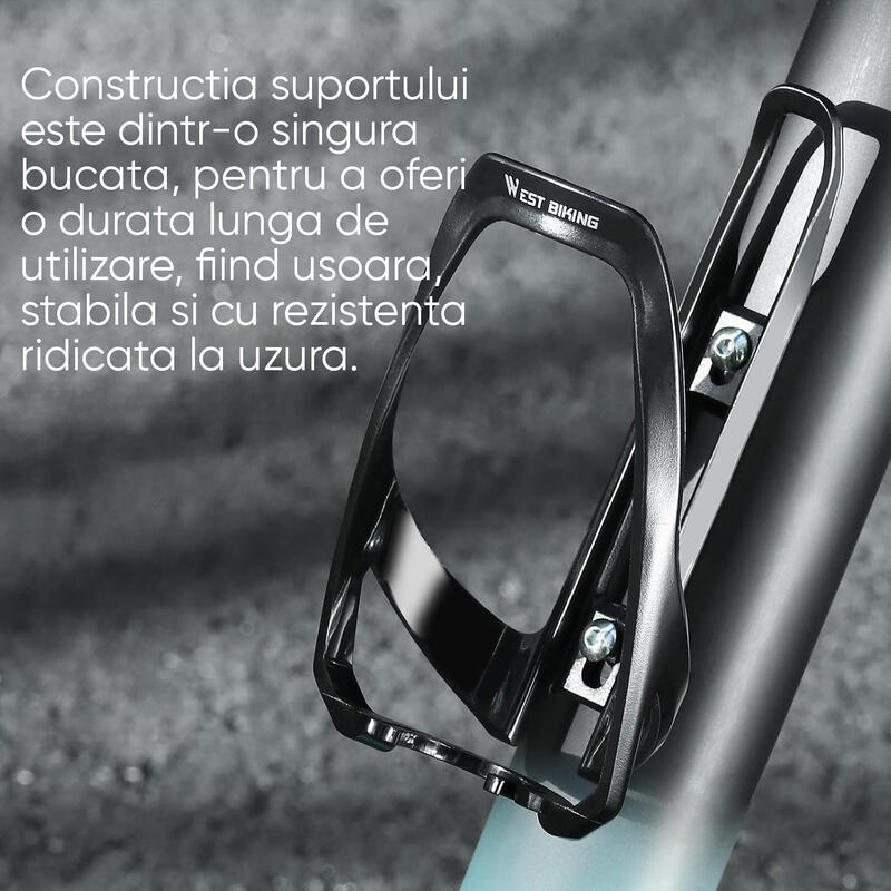 Suport sticla apa bicicleta, montare pe cadru, pt recipiente cu diametru max 7cm