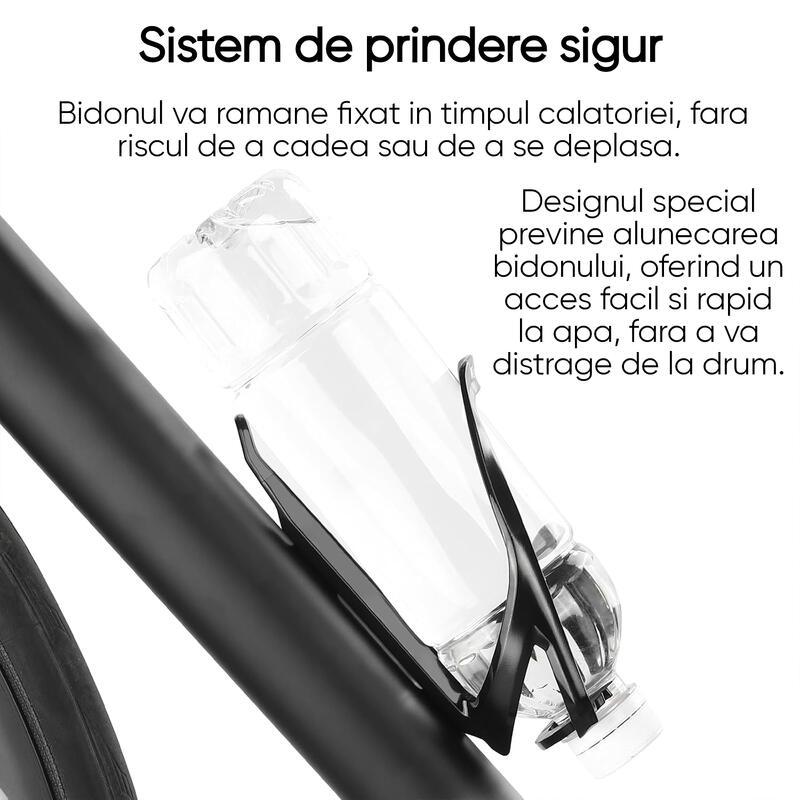 Suport sticla apa bicicleta, montare pe cadru, pt recipiente cu diametru max 7cm