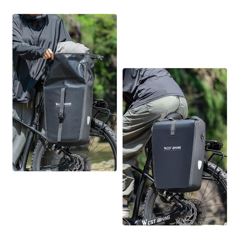 Geanta portbagaj bicicleta, impermeabila, 25 L, multifunctionala, montare rapida