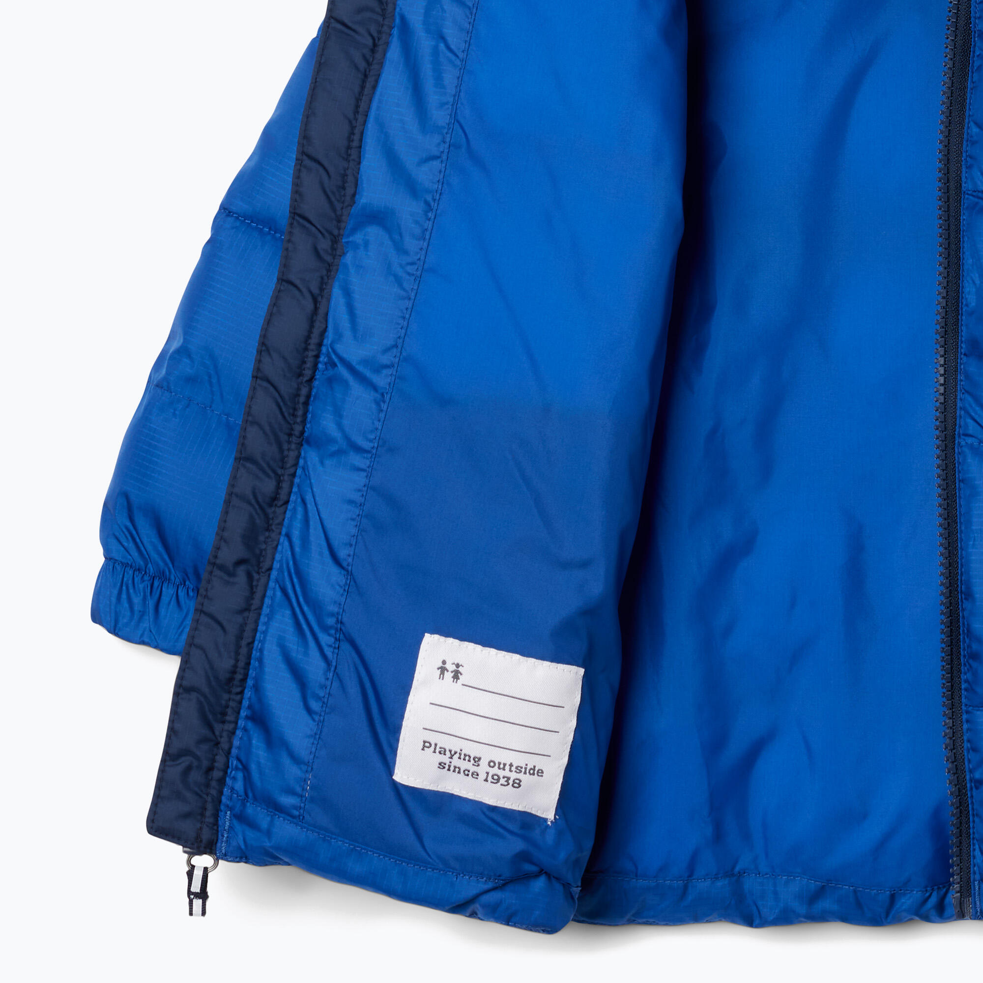 Veste Matelassée Columbia Garçon – Taille 7, Bleue, Capuche, Hiver, Occasion Parfait état