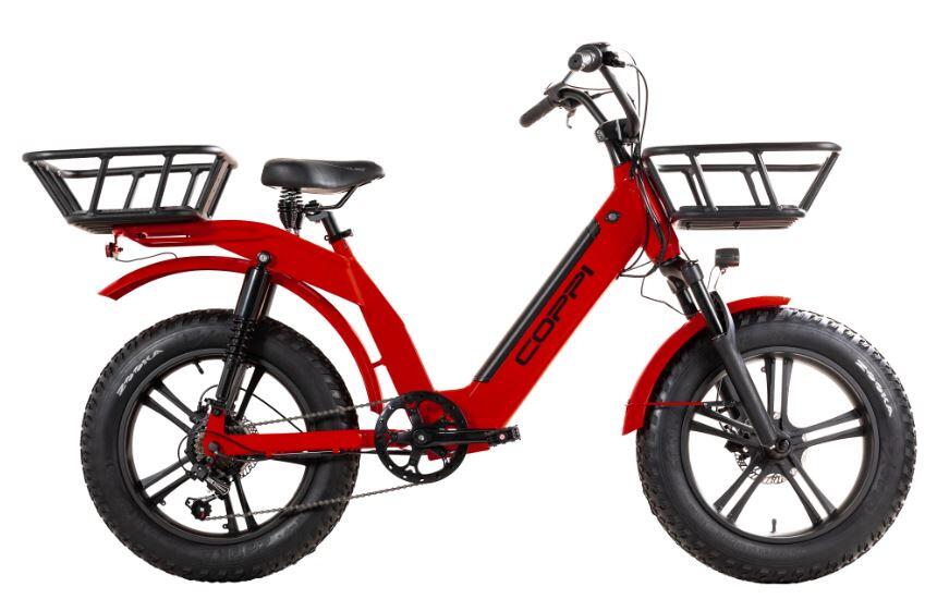 COPPI Fat cargo e-bike elettrica a pedalata assistita Coppi Lipari rossa