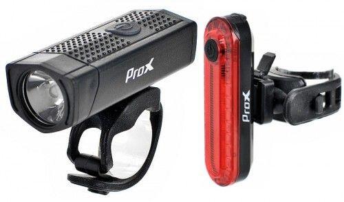 PROX LED Fietsverlichting Set - Voorlicht 300 Lumen en Achterlicht - USB Oplaadbaar