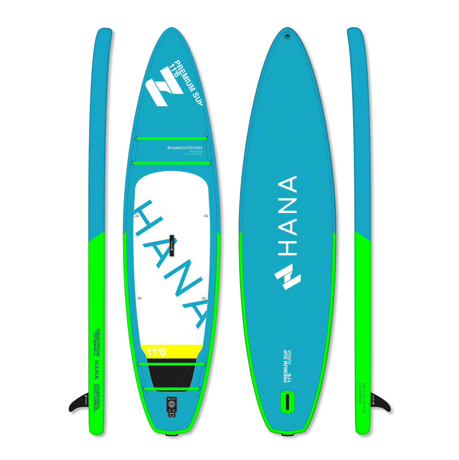 Stand-Up-Paddle-Board aufblasbar Komplettpaket 11‘6 Premium 2/7