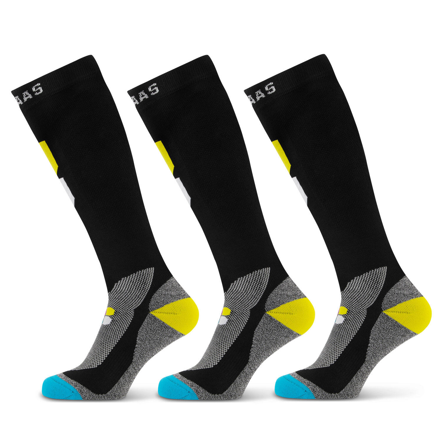 POEDERBAAS Poederbaas Skisokken Technical Bamboo Freeride 3-pack Zwart