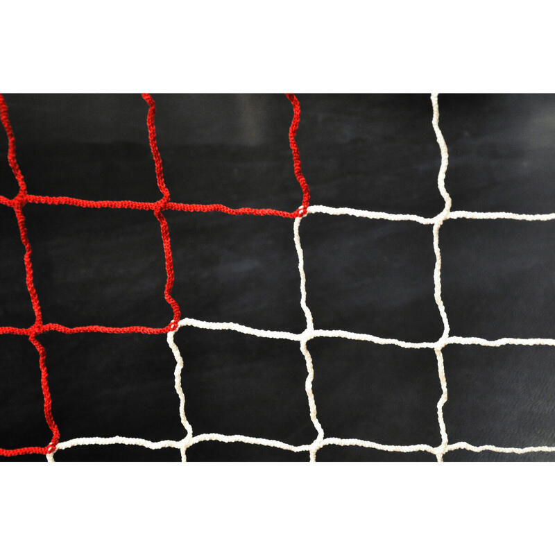 Fotbalová síť 3x2x0,5x1,2m - červená/bílá