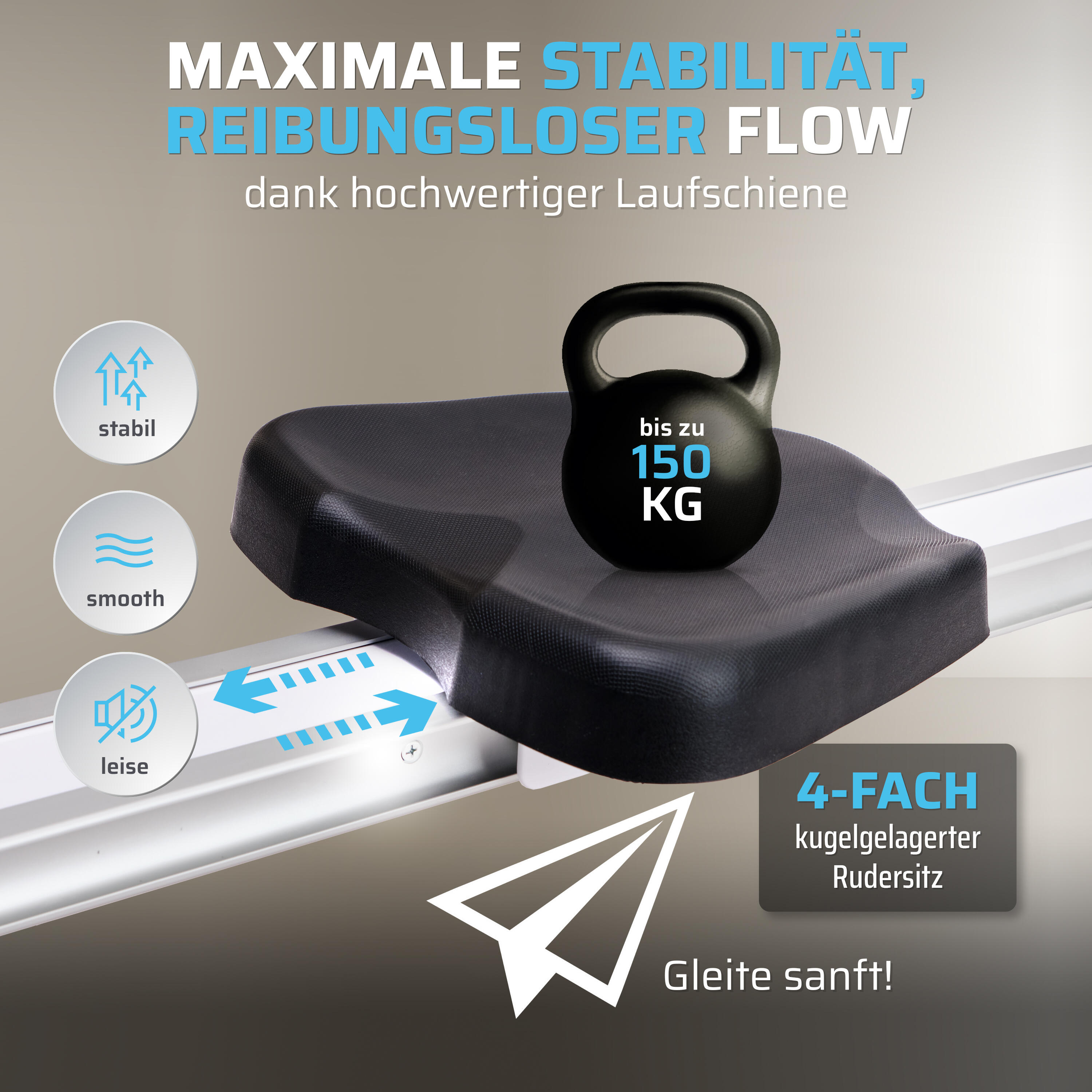 Rameur SportPlus pour la maison, pliable, frein magnétique, roulements à billes 4/7
