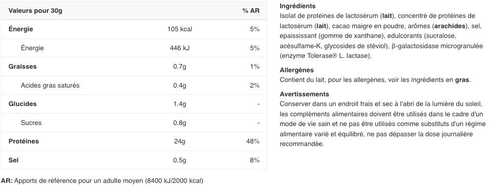 Whey isolate - My Iso Whey - Cacahuète au Lait et Crème au Chocolat 2/2