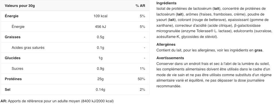 Whey isolate - My Iso Whey - Fraise-Framboise 2/2