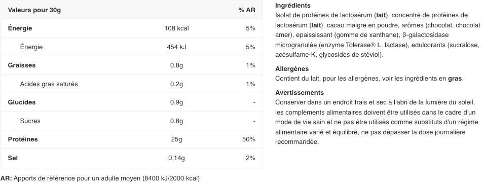 Whey isolate - My Iso Whey - Chocolat 2/2