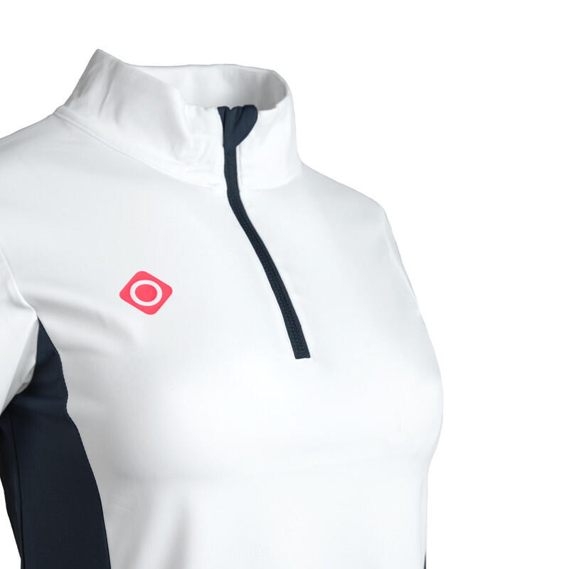 Izas Camiseta Temple Top de pádel para mujeres , con cremallera , elástica y 3/7
