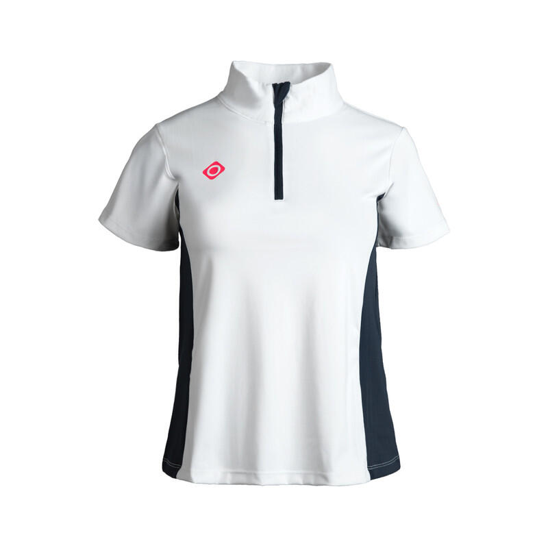Camisola padel feminina Temple Top, com fecho de correr, elástica e respirável