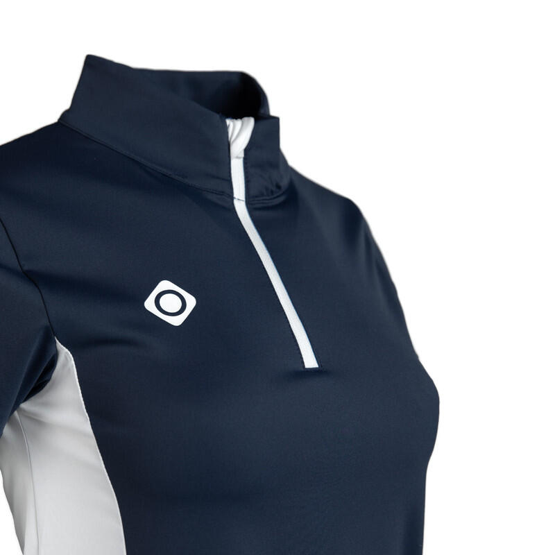 Izas Chemise de padel Temple Top pour femmes , avec fermeture éclair , élastique 3/7