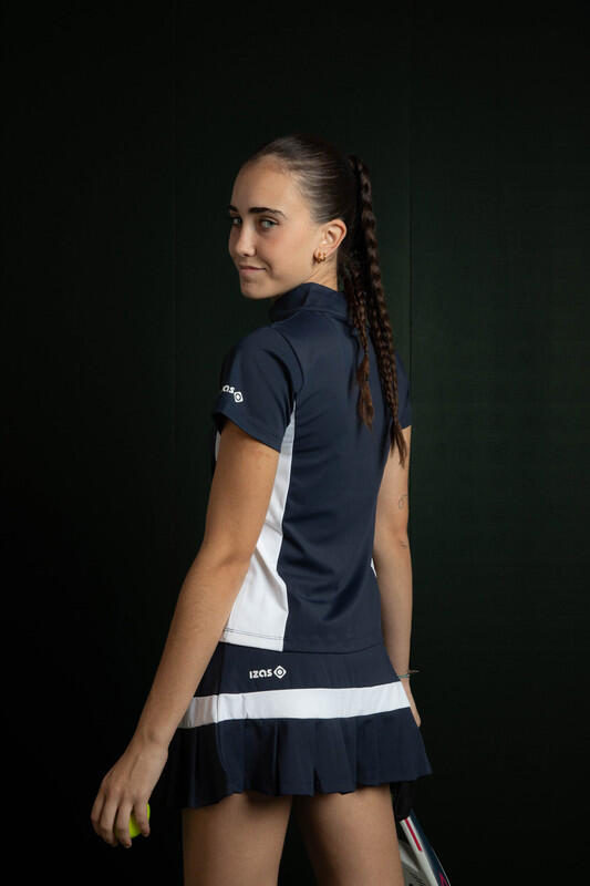 Izas Chemise de padel Temple Top pour femmes , avec fermeture éclair , élastique 7/7