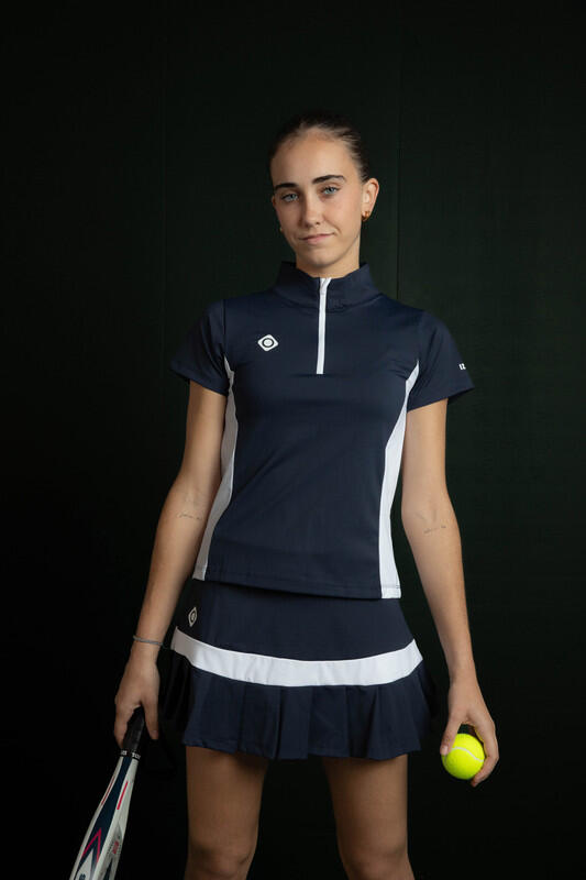 Izas Chemise de padel Temple Top pour femmes , avec fermeture éclair , élastique 5/7