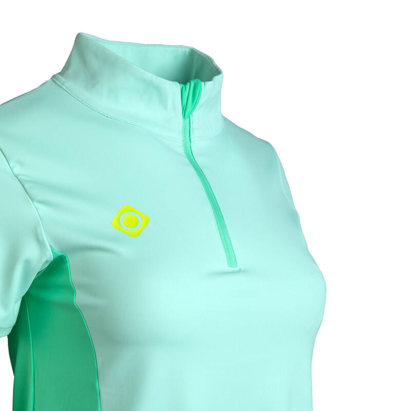 Temple Top dames padel shirt, met rits, elastisch en ademend 3/7