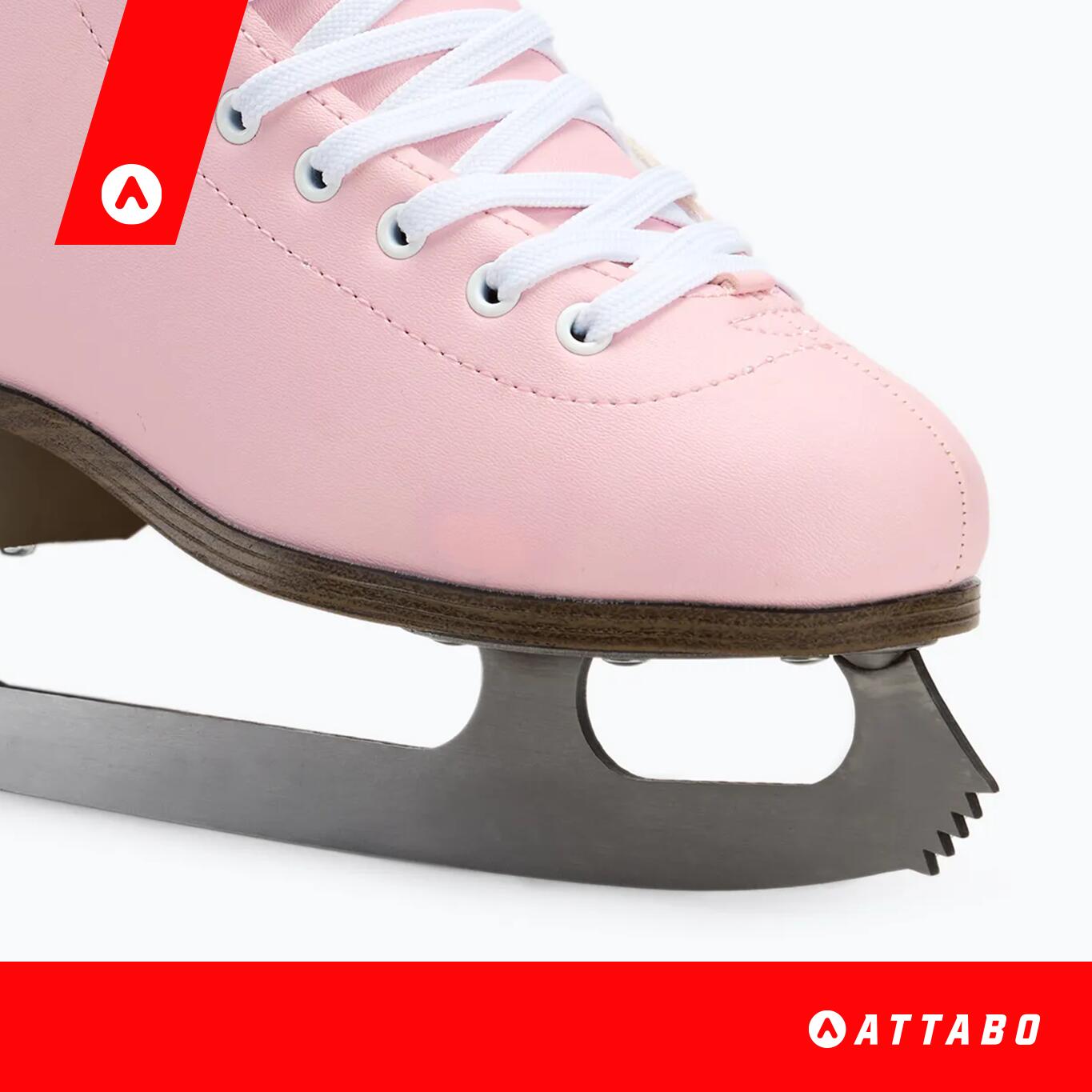 ATTABO Patins à Glace Artistiques Pour Enfants 31 EU | Lame En Acier Inoxydable, Laçage Classique, Crochets Renforcés, Doublure En Fourrure Synthétique, Confortable | Blanc