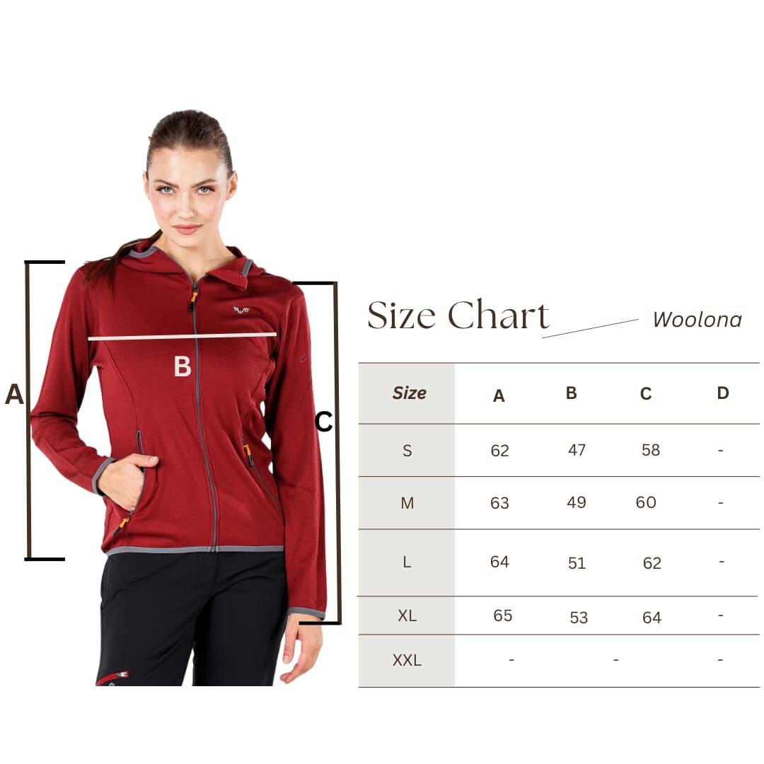 Damska bluza rozpinana z kapturem 100% Merino - Marin/Woolona 5/5