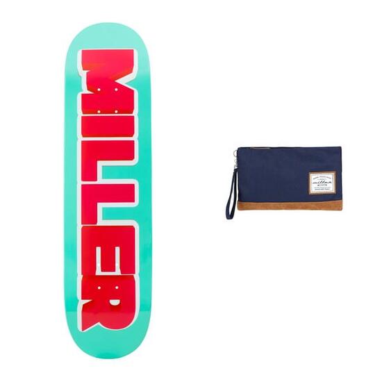 Planche Skate MILLER RUBBER - ÉTUI MILLER EN CADEAU - 8,25" X 32" - 100% Érable