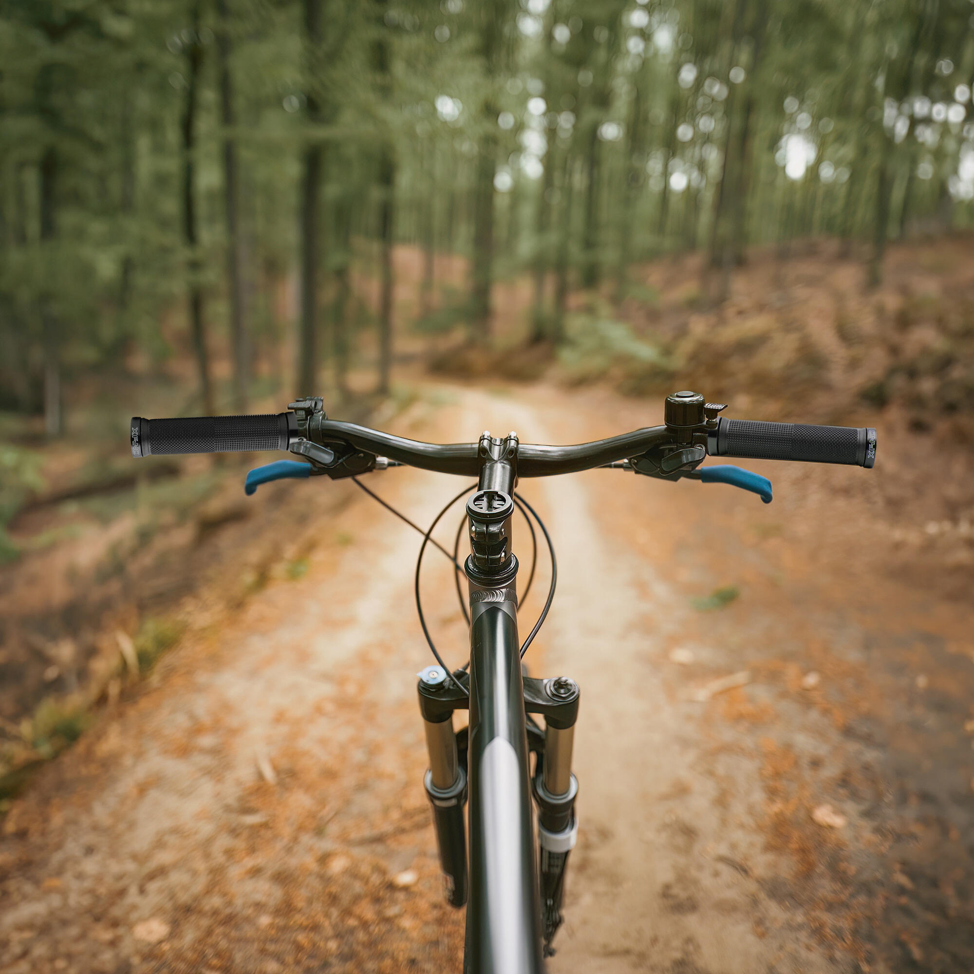 Fietshandvatten 2 stuks Onyx BLAUW, zacht, goede grip, geschroefd 7/7