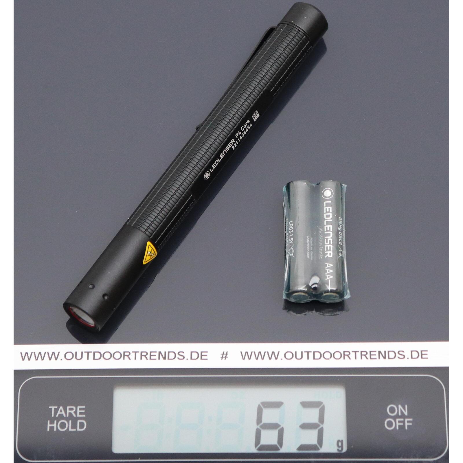 Lampe torche P4 Core stylo 120 lumens portée 90m clip AAA 6/6
