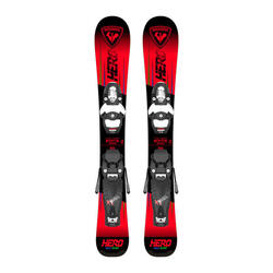 Skis alpins enfant Rossignol Hero Pro Pre-Drilled Jr + fixations Team 4 GW