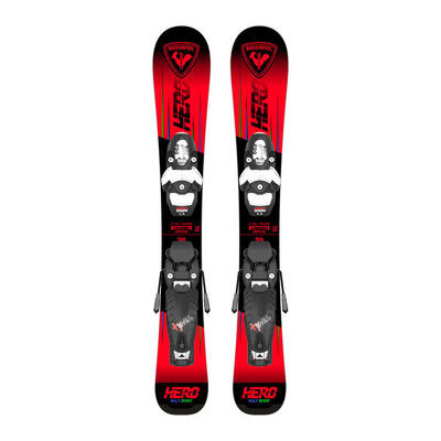 Rossignol hero pro pre-drilled jr kinder-afdalingsski's + team 4 gw-bindingen