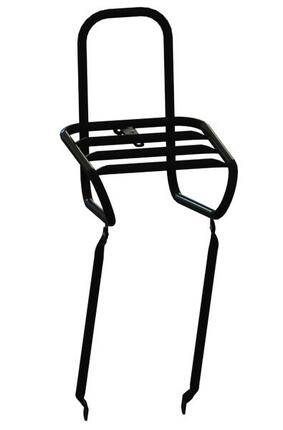 Porte-bagages avant Steco lisse noir 25cm - Élégant et Pratique