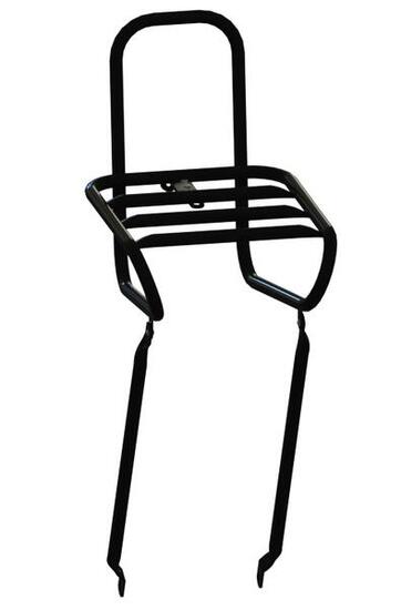Porte-bagages avant Steco lisse noir 25cm - Élégant et Pratique