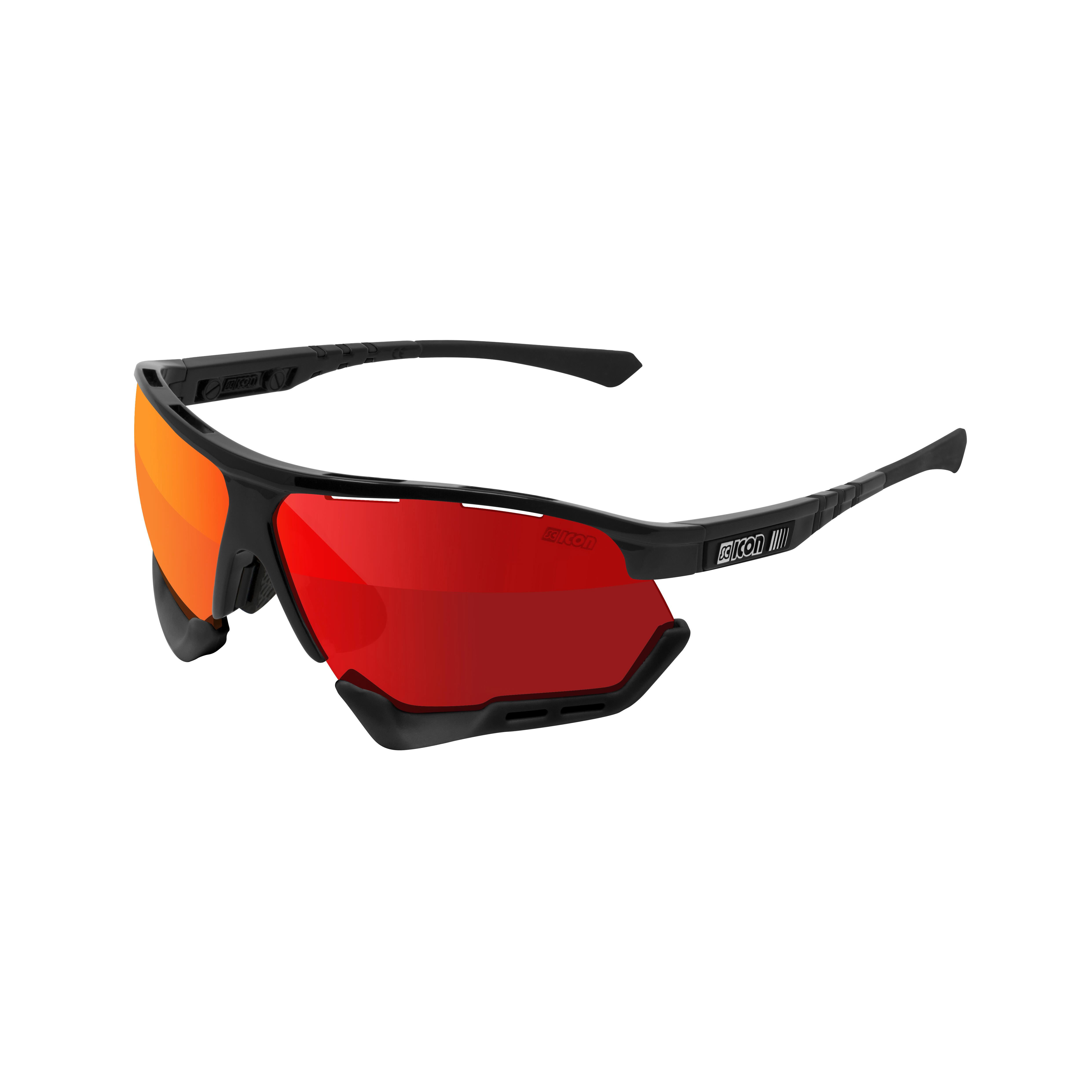 Scicon Sports - Aerocomfort Scn Pp Regular Lunettes De Soleil De Performance Sportive - Lunettes De Soleil - Noir|rouge - Taille Unique - Decathlon