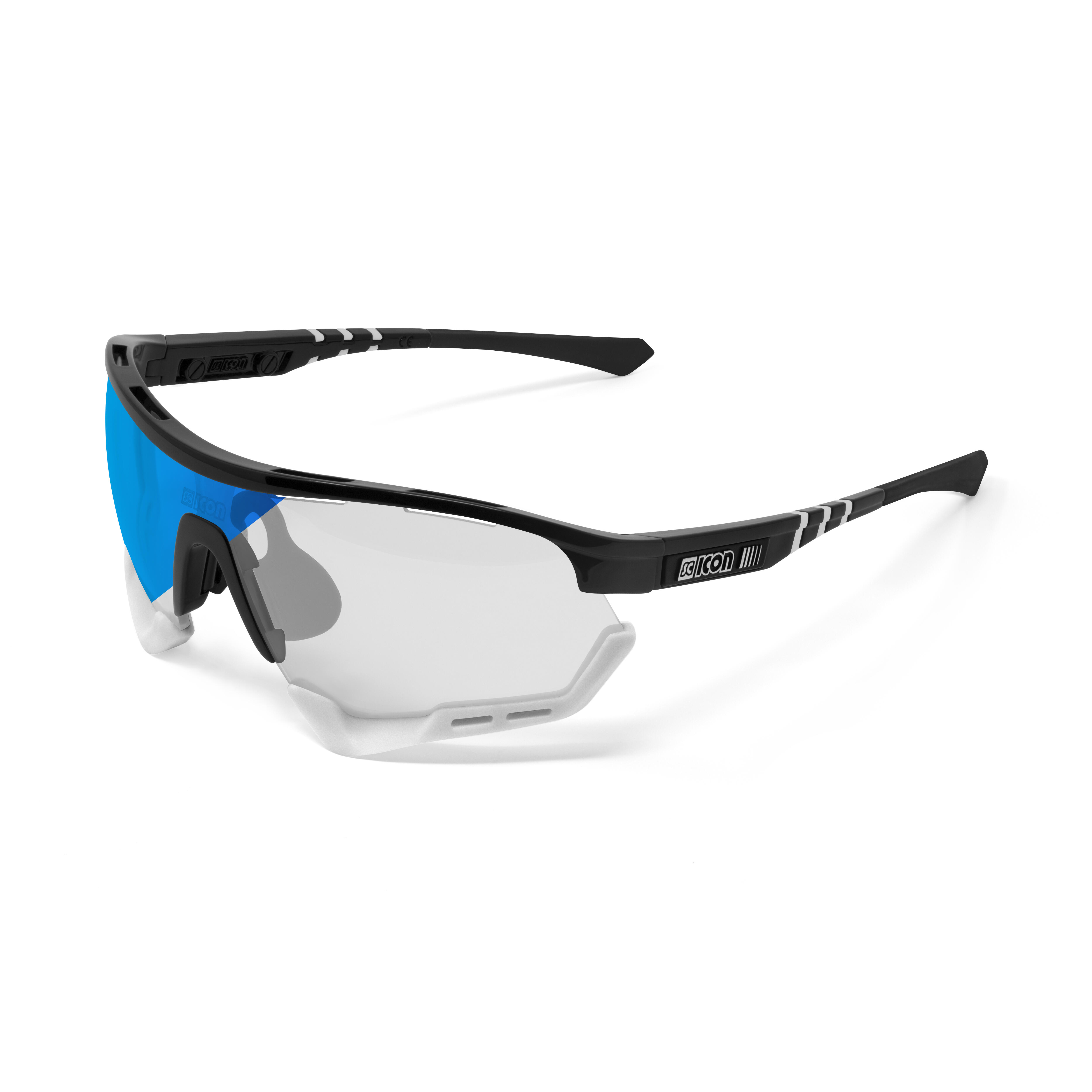 Scicon Sports - Aerotech Regular Photochromic Lunettes De Soleil De Performance Sportive - Lunettes De Soleil - Bleu|noir - Taille Unique - Decathlon