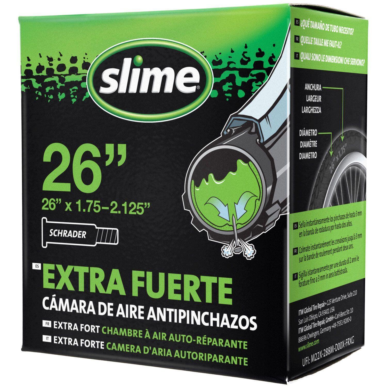 SLIME Slime Bike Inner Tube Self Sealing Various Sizes Presta and Schrader Valves